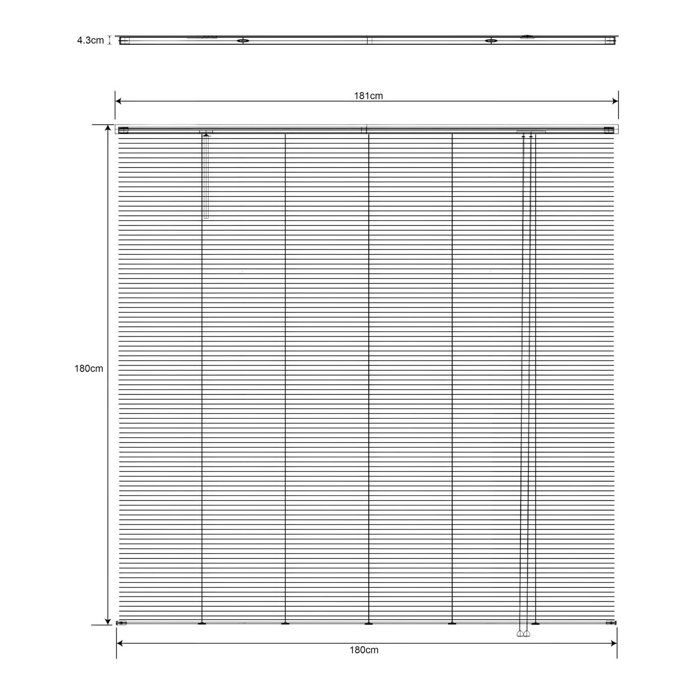 Venetian Window Blinds Wood Natural Oak Effect Indoor Home Office 180x180cm - Image 3