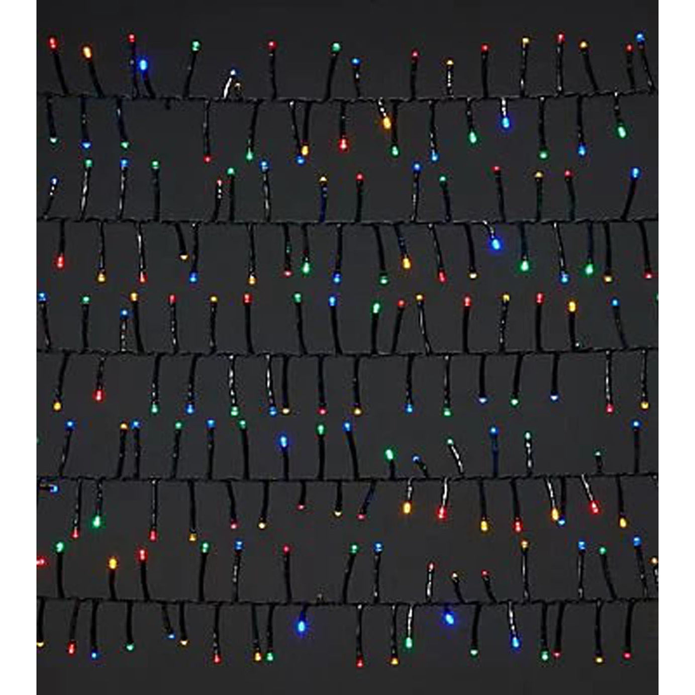 LED Christmas String Lights 2000 Multicolour Cluster Timer Indoor Outdoor 37.5m - Image 1