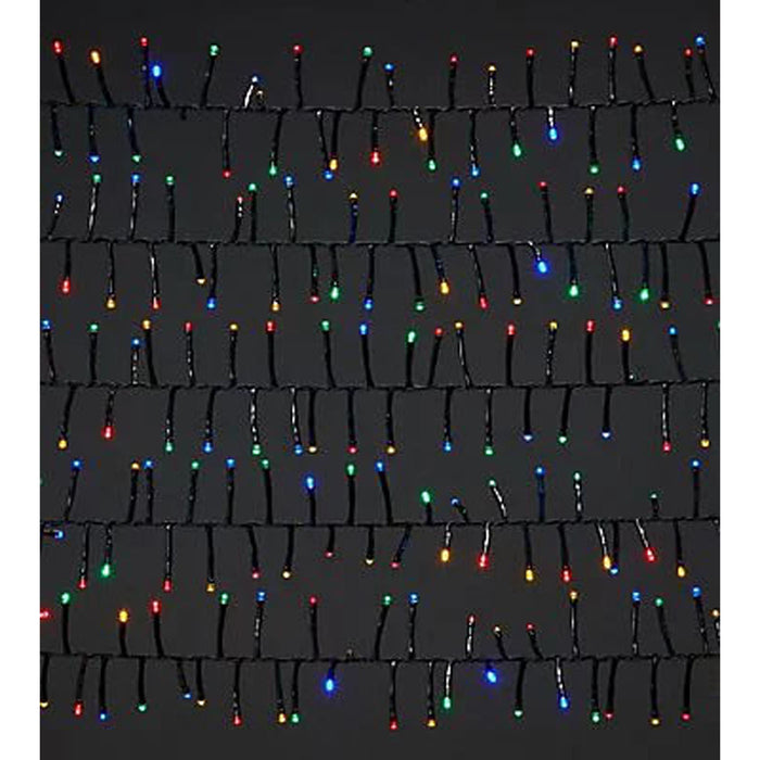 String Lights Cluster LED Green Cable Indoor Outdoor 2000 Multicolour 37.5m 31 V - Image 1