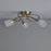 Ceiling Light 3 Lamp Brushed Antique Brass Effect Frosted Glass G9 28W IP20 240V - Image 4