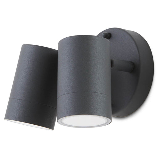 Blooma Candiac Matt Charcoal grey Mains-powered LED Outdoor Wall light 380lm 5511006424 - Image 1