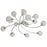 Ceiling Light 14 Way Lamp 40W 240V Brushed Chrome Effect Clear Glass Finish IP20 - Image 2