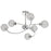 Ceiling Light 6 Way Brushed Chrome Effect Class I Clear Finish G9 40W 240V IP20 - Image 1