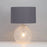 Table Light Pineapple Clear Dark Grey Shade E14 Bedside Bedroom Living Room 42W - Image 3