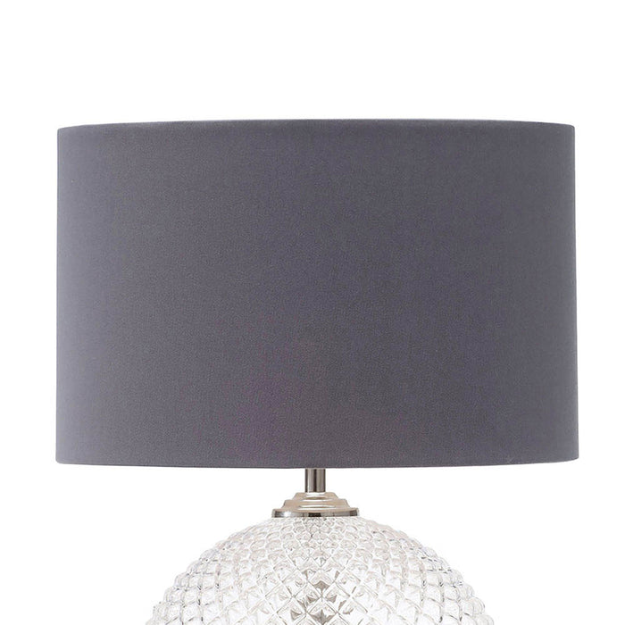 Table Light Pineapple Clear Dark Grey Shade E14 Bedside Bedroom Living Room 42W - Image 4