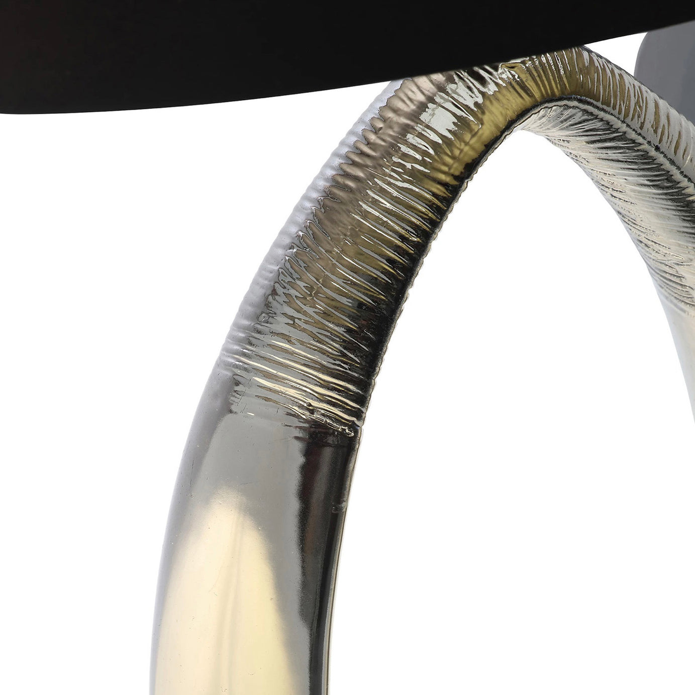 Table Lamp Oval Black Drum Shade Eirene Modern Ceramic Bedside Living Room - Image 6