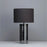 Inlight Table Light Erinome Ombre Smoke Nickel Effect Cylinder Bedroom Lamp - Image 1