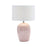 Table Lamp Ceramic Pink Ivory Glazed Bedside Desk Light Modern For Any Room 28W - Image 1