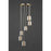 Ceiling Light 6 Way Multi Arm Hanging Satin Glass Metal Brass Effect Glass Shade - Image 2