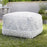 Pouffe Footstool Grey Square Crochet Stitch Bean Bag Seat Indoor Outdoor 50x50cm - Image 4