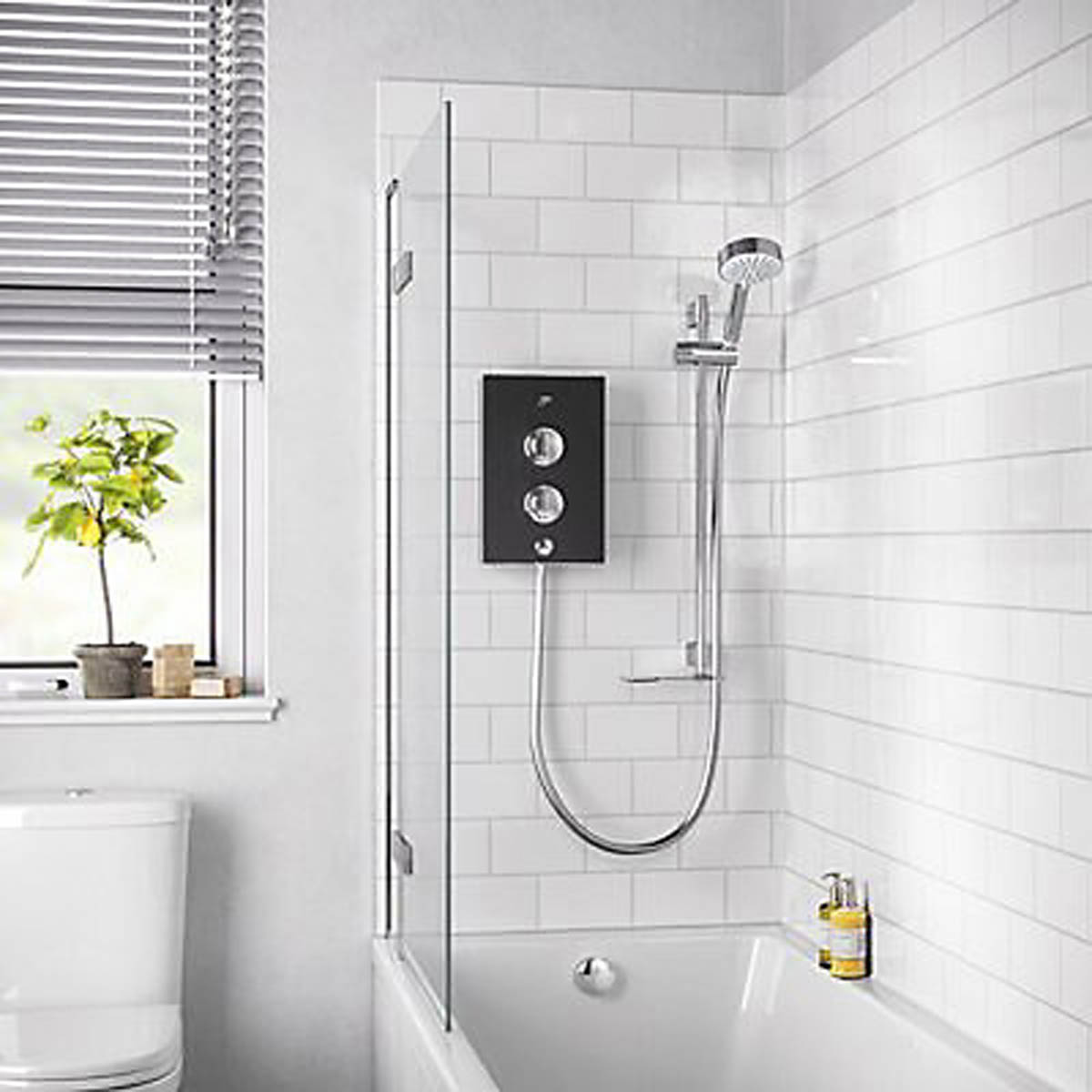 Mira Electric Shower 8.5kW Black Onyx Manual 4 Spray Pattern Round Modern - Image 6
