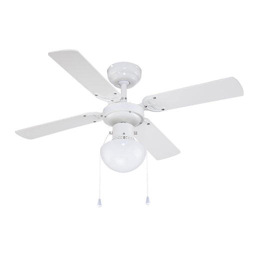 Traditional Ceiling Fan Light LHB36WHR41 Matt White 3 Speeds 60W 240V - Image 1