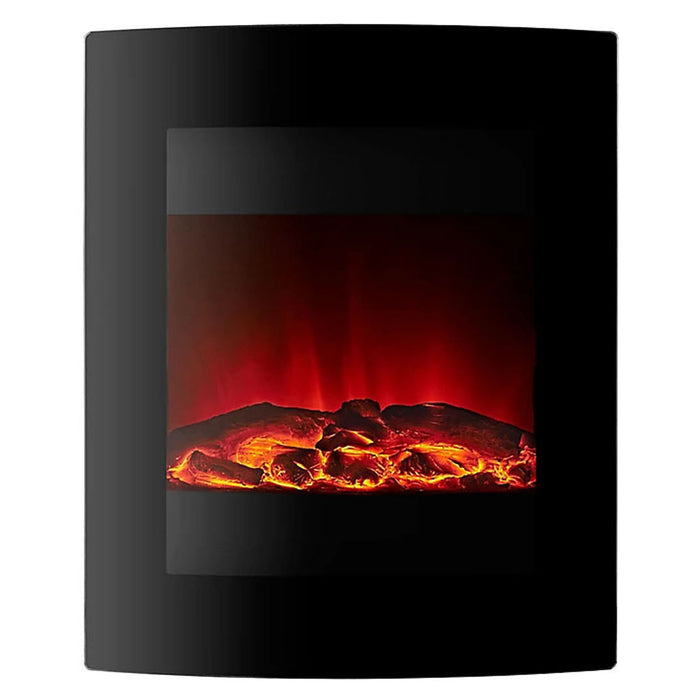 Focal Point Electric Fire Ebony Wall Mounted Glass Effect LED Remote Control - Image 3