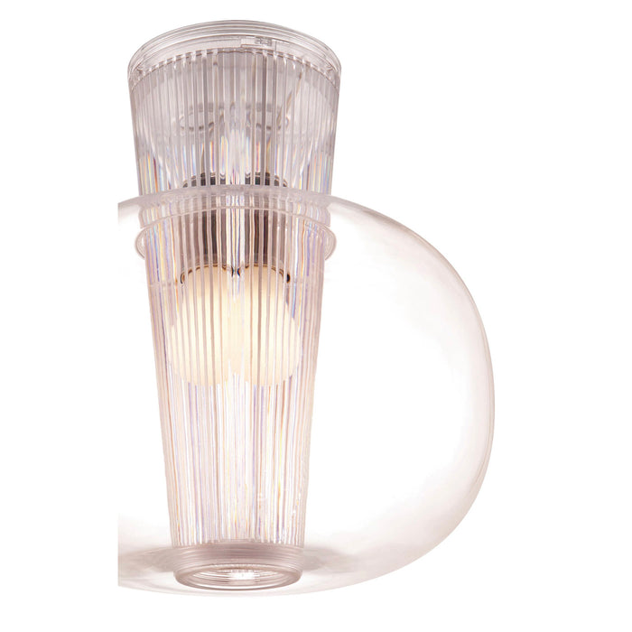 Pendant Ceiling Light Clear Plastic Globe Shade Flush Modern Bedroom Livingroom - Image 3