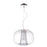Pendant Ceiling Light Clear Plastic Dome Shade Chrome Effect Adjustable Height - Image 2