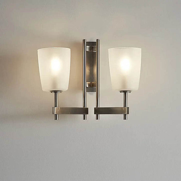 Wall Light Double Arm Frosted Lamp Shades Incandescent Traditional Modern E14 - Image 2