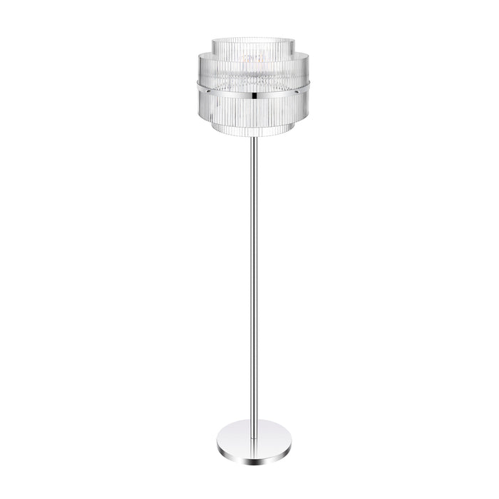 Floor Lamp For Living Room Bedroom Light Contemporary Chrome Silver (H)1470mm - Image 1