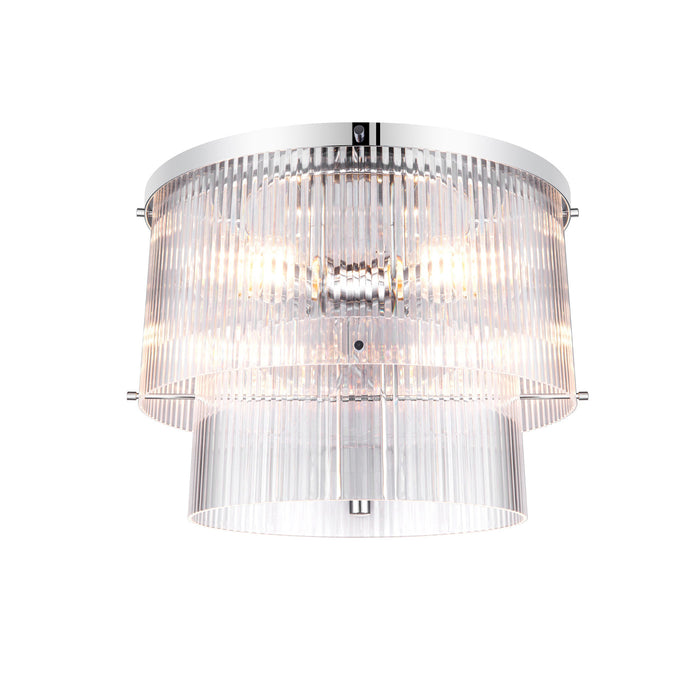 GoodHome Ceiling Light Rhyolit Chrome Effect 3 Lamp Pendant Living Room Lighting - Image 3