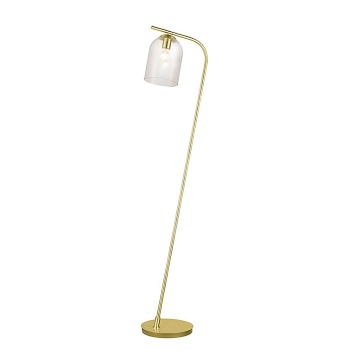 Floor Lamp Clear Glass Shade Freestanding Living Office Room Modern Tall 1.5m - Image 2