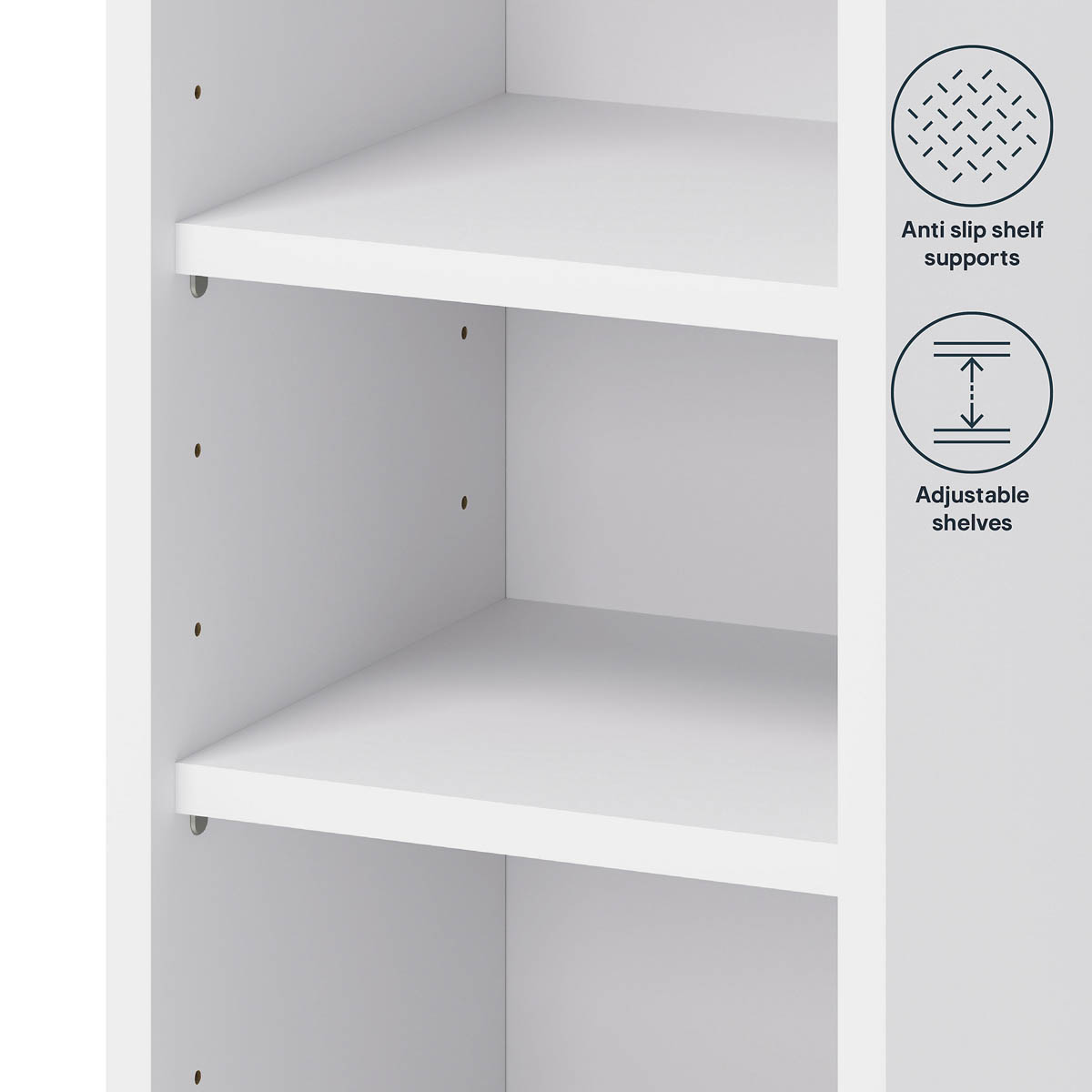 Kitchen Wall Cabinet 2 Tier Matt White Standard Storage Unit (W)300mm (D)320mm - Image 7