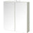 Bathroom Cabinet White Mirrored Wall Mounted LED Light Cupboard Double Doors - Image 1