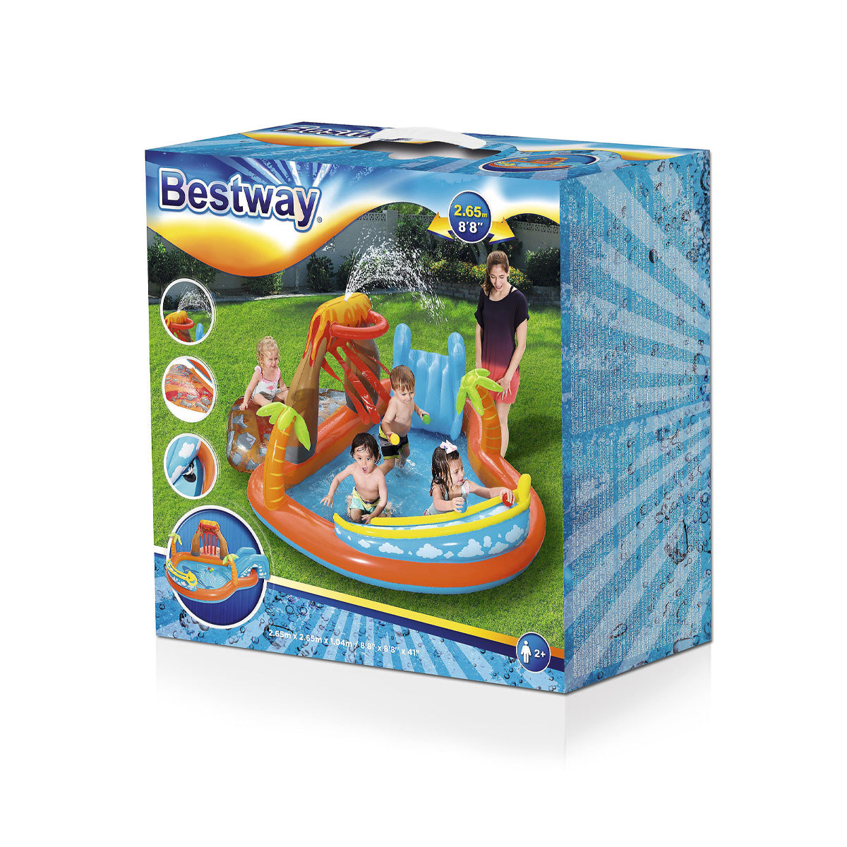 Bestway Lava Lagoon Play Centre Pool Water Slide Outdoor Inflatable Cushion - Image 3