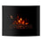 Electric Fireplace LED Flame Effect Wall Mounted Black Glass Heater Modern 1.8kW - Image 2