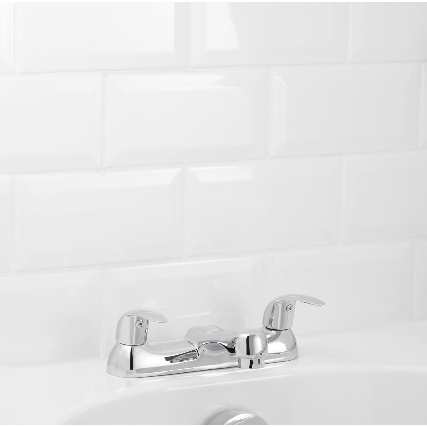 GoodHome Bath Mono Mixer Tap Blyth Chrome-plated Deck Mounted Bath Filler - Image 2