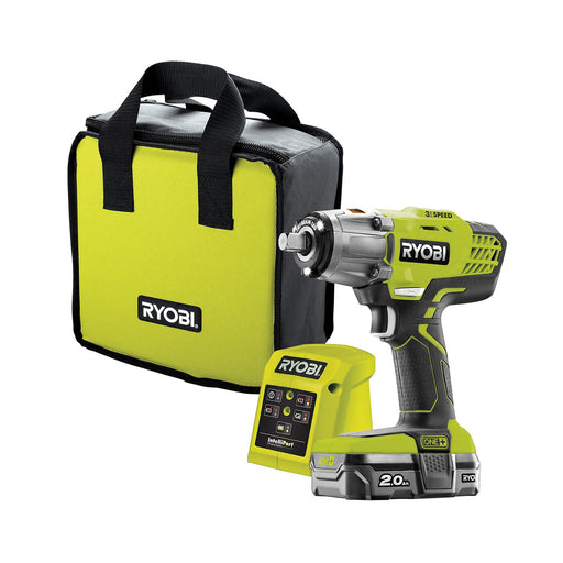 Ryobi Impact Wrench Cordless 18V 2Ah Li-ion R18IW3-120S Variable Speed Compact - Image 1