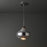 LED Ceiling Light Pendant Crackle Glass Steel Chrome Effect Modern Adjustable - Image 1