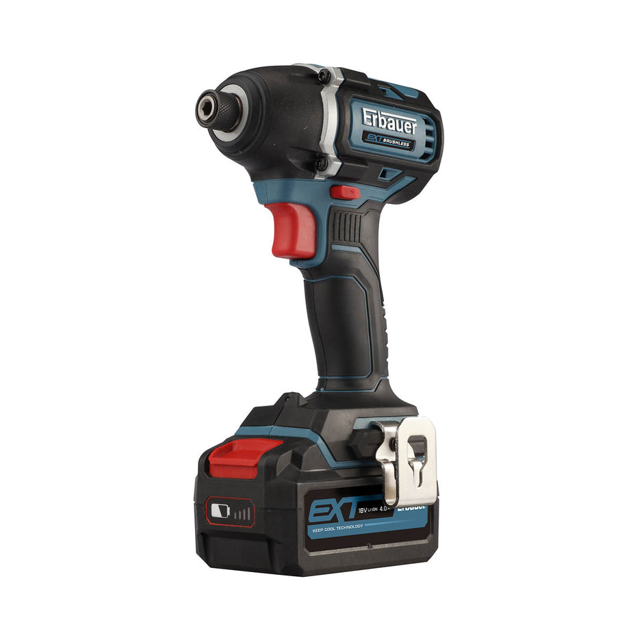 Erbauer Impact Driver Cordless 18V 4Ah Li-Ion EID18-Li Brushless Compact - Image 1