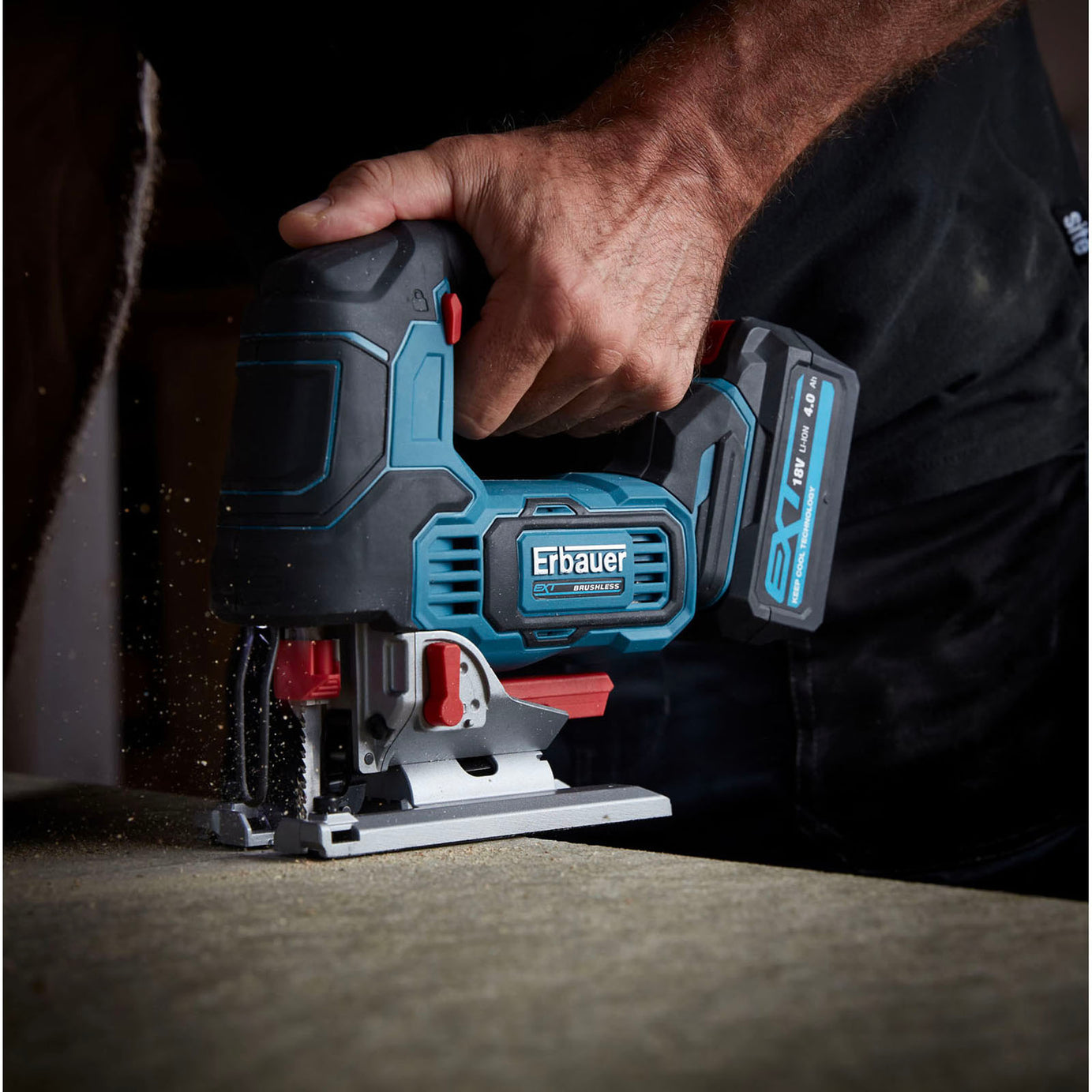 Erbauer Jigsaw Cordless 18V 4Ah Li-Ion EJS18-Li Variable Speed Brushless Compact - Image 3