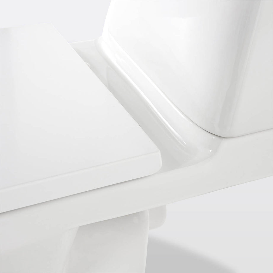 Teesta Close Coupled Toilet Soft Close Seat WC Bathrom White Dual Flush Cistern - Image 6