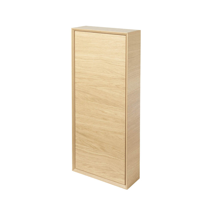 GoodHome Avela Matt Oak Veneer Single Bathroom Wall cabinet Non-mirrored (H)90cm (W)40cm - Image 1