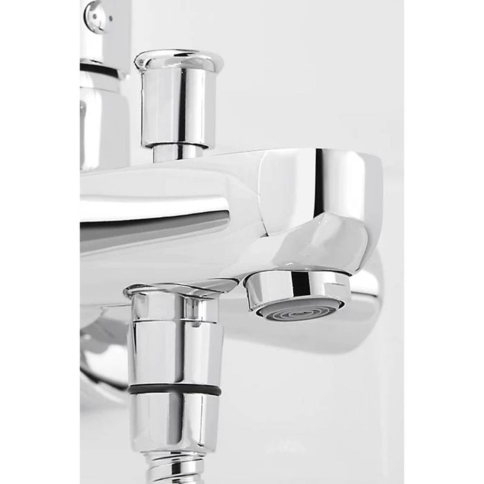 Bath Shower Mixer Tap Chrome Modern Brass Single Lever For High Pressure - Image 3