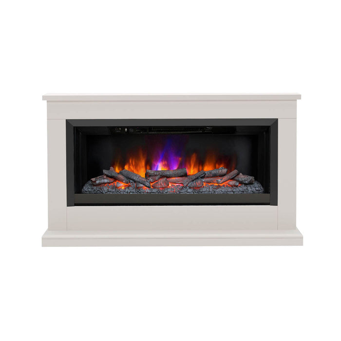 Electric Fire Suite Cashmere Freestanding Remote LED Flame Fireplace 2kW - Image 3