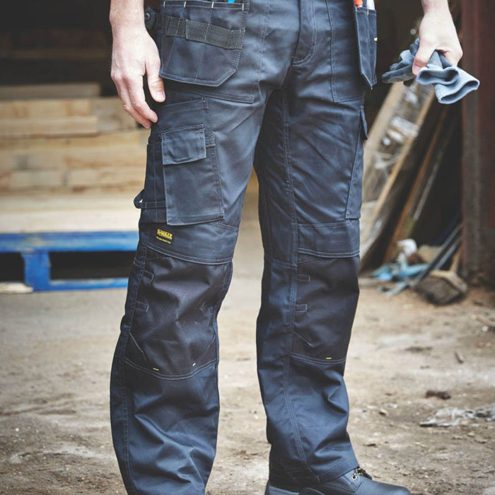 DeWalt Work Trouser Tradesman Men Regular Fit Black Multi Pocket Cargo W38" L33" - Image 2