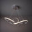 LED Ceiling Light Pendant Steel Chrome Effect Hanging Modern Indoor Livingroom - Image 3