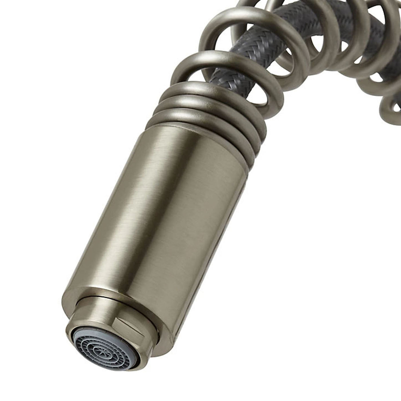 Kitchen Sink Tap Mixer Single Lever Nickel Effect Spring Neck Spout Faucet - Image 5