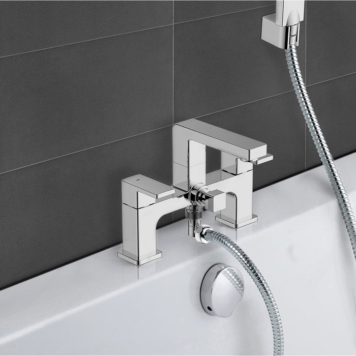 GoodHome Bath Shower Mixer Tap Wydon Chrome For High Pressure Water Systems - Image 2