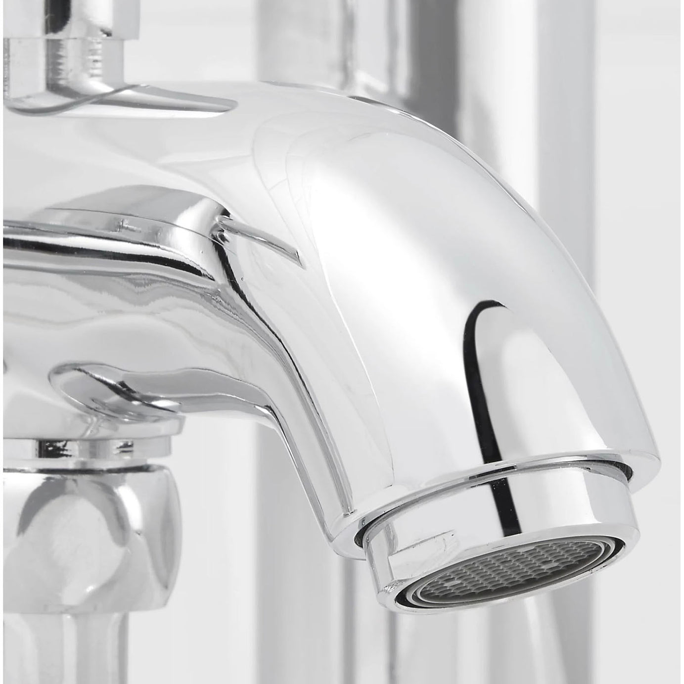 Bath Filler Tap With Hand Held Set Chrome Dual Lever Brass Bathroom Contemporary - Image 4