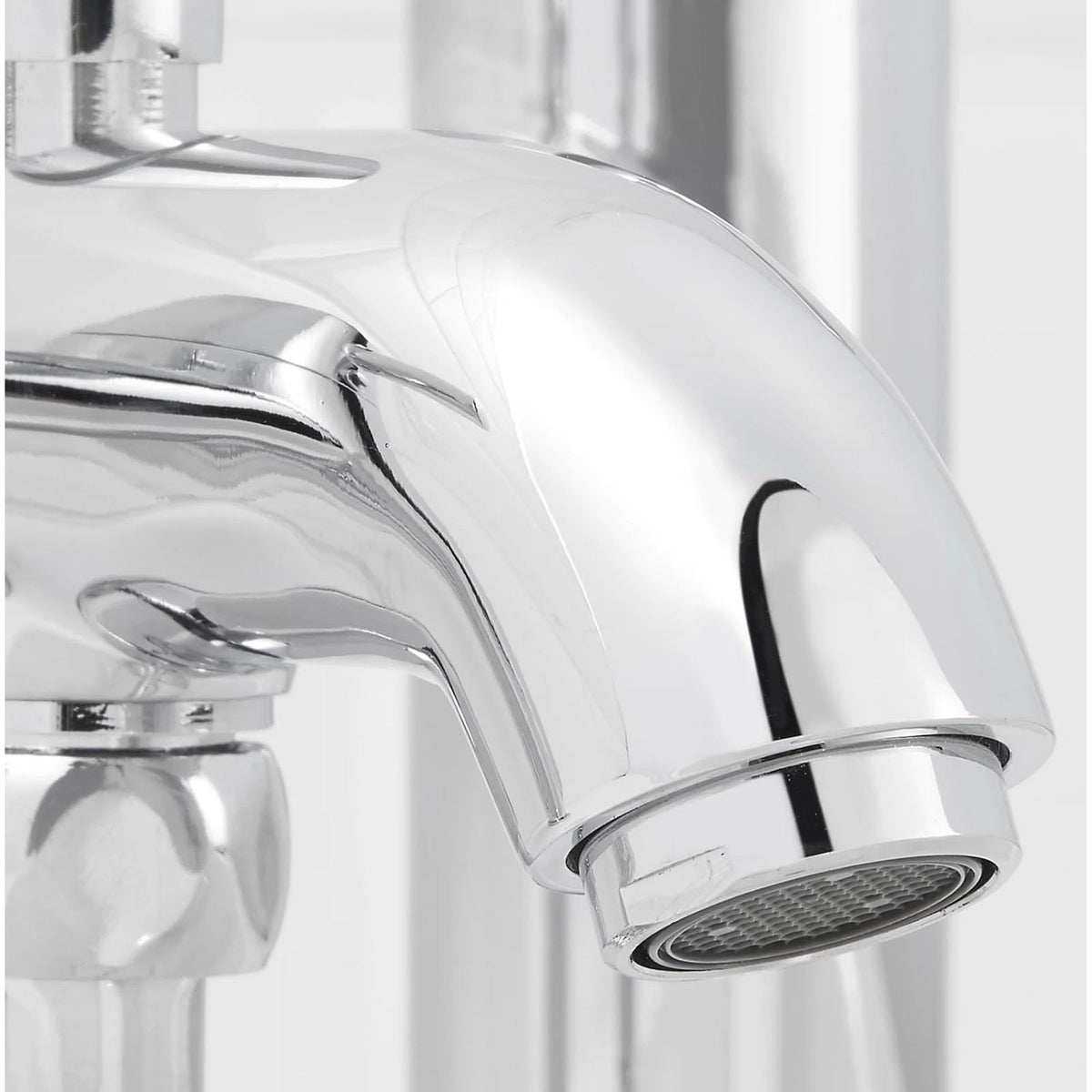 Bath Filler Tap With Hand Held Set Chrome Dual Lever Brass Bathroom Contemporary - Image 4
