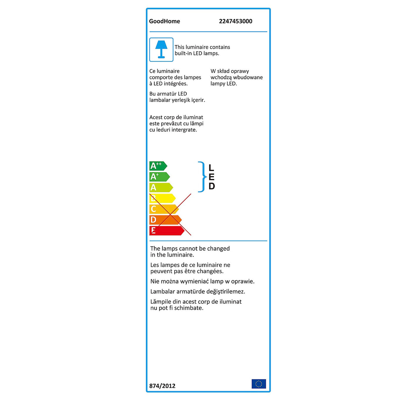 GoodHome Coolah Chrome Effect LED Floor Light 5 Adjustable Lamp Heads - Image 6