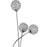 GoodHome Floor Lamp Light Mantus 40W Chrome Beaded Crystal Effect Foot Switch - Image 3