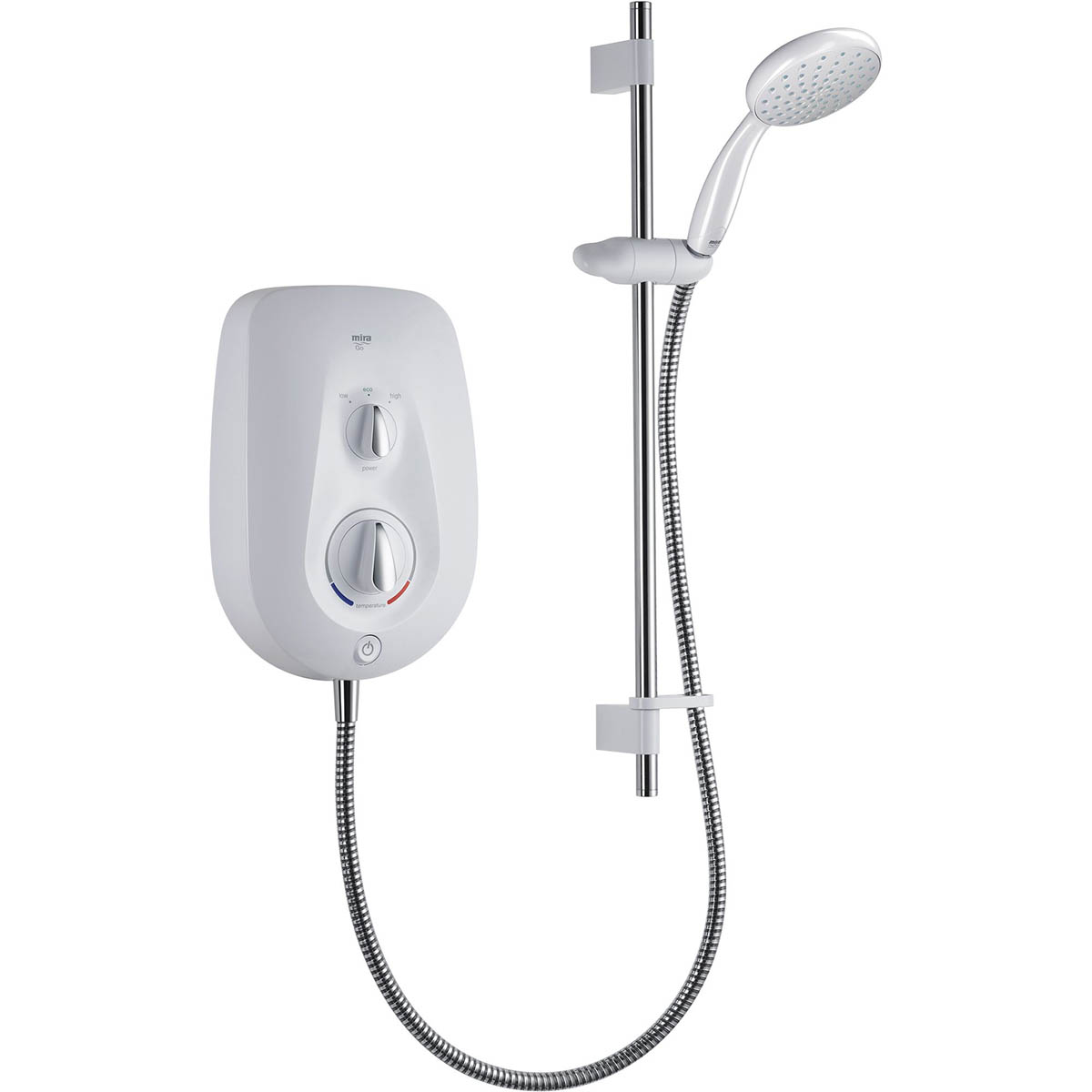 Mira Electric Shower 8.5kW White Gloss Single Spray Pattern Bathroom Modern - Image 1