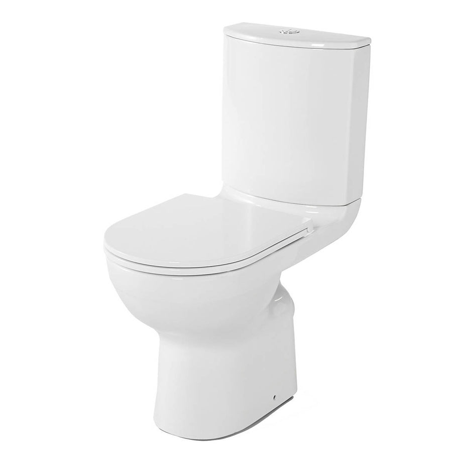 Toilet Set Close Coupled Soft Close Seat Dual Flush White Comfort Height 6L - Image 1