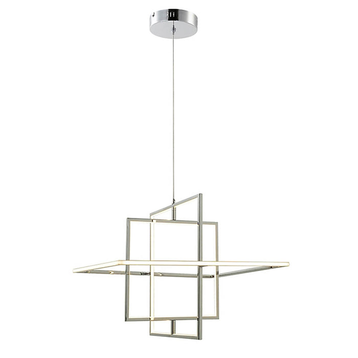 LED Ceiling Light Pendant Lamp Geometric Modern Warm White Adjustable Height - Image 4