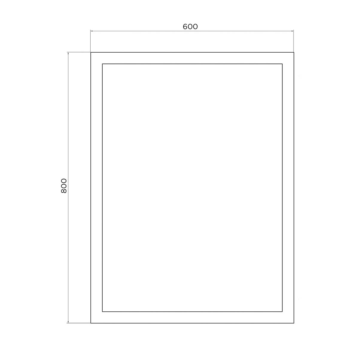 Bathroom Mirror Illuminated Rectangular Wall Mounted Modern (H)80cm (W)60cm - Image 3