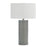 Table Lamp Bedside Sage Green Embossed Ceramic Cylinder Base Drum Shade Modern - Image 1