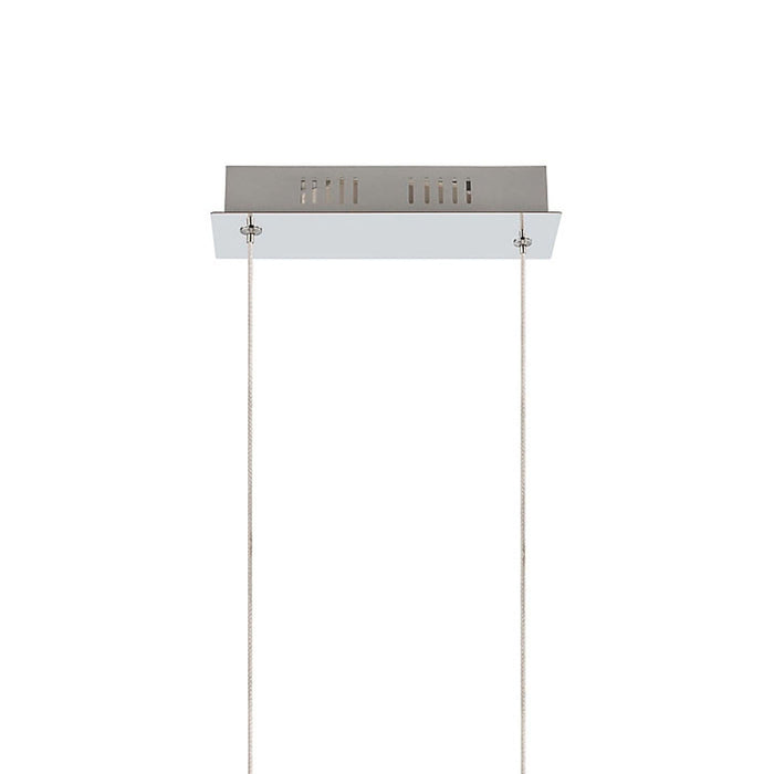 Ceiling Light 2 Lamp Pendant Chrome Effect Adjustable Height LED 1320Lm IP20 - Image 7